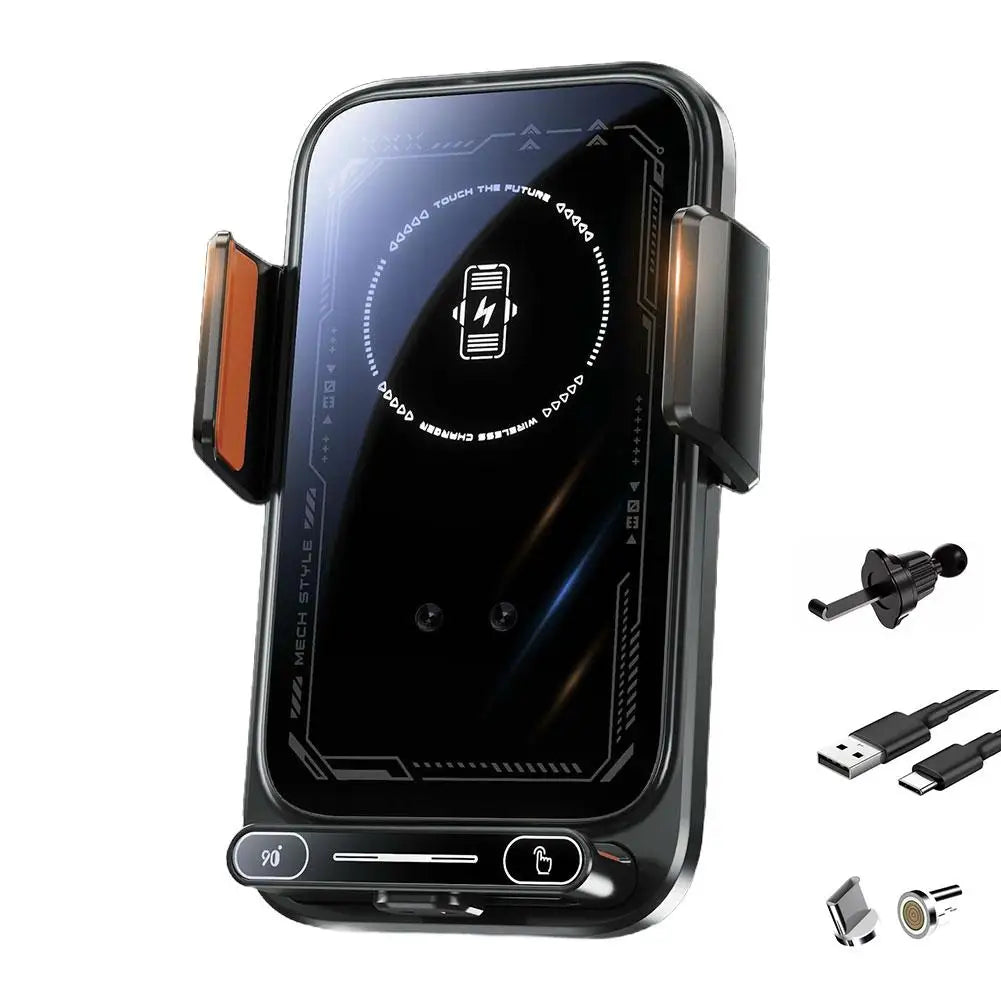 Magnetic Charger 15W Wireless Car Phone Holder and fast charger