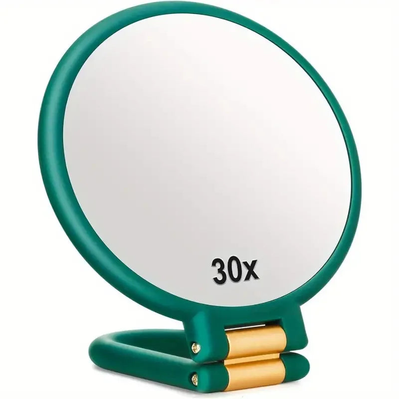 10/15/20/30X Magnifying Mirror Potable Hanheld Makeup Mirrors with Handle Adjustable Rotation Double Side Vanity Cosmetic Mirror