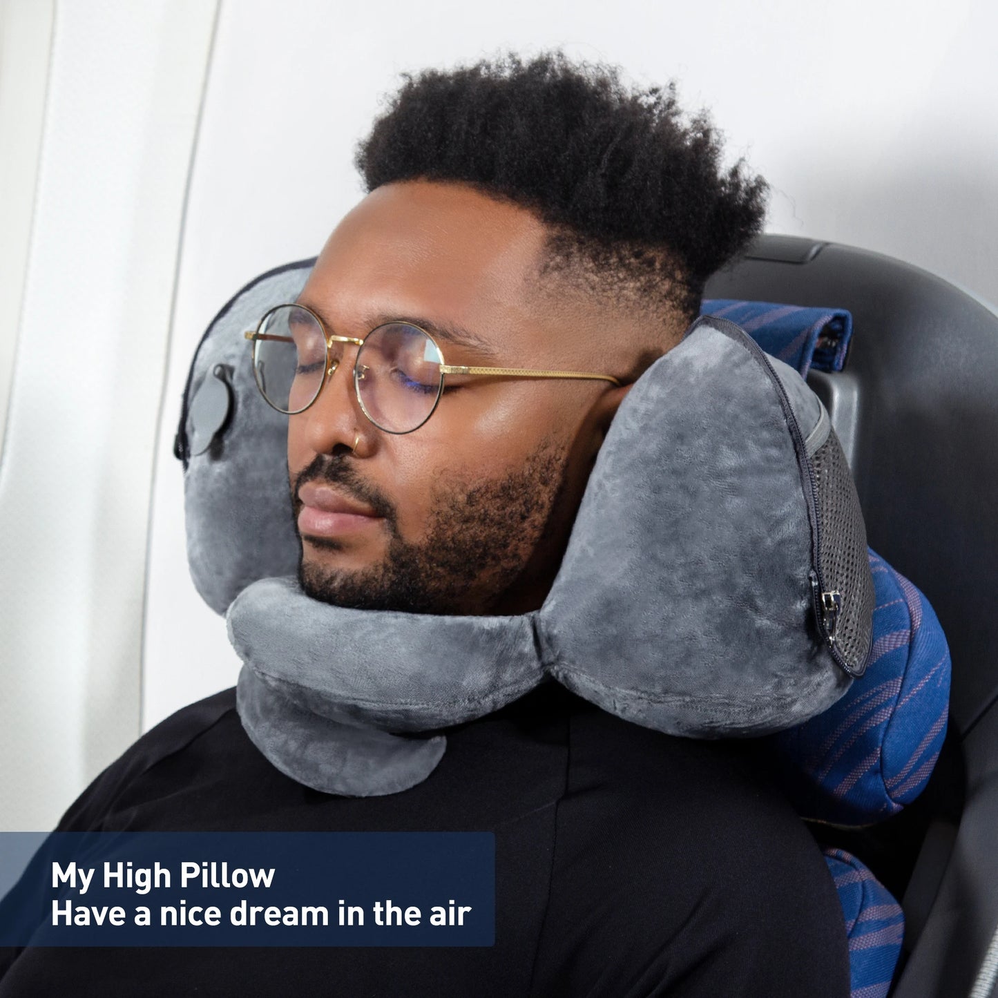 Travel Pillow Inflatable Soft Cushion Body Back Support Foldable
